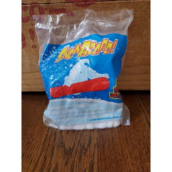 Vtg NEW sealed Wendy’s Kids Meal Snowboard Toy, 1998 - Picture 1 of 4